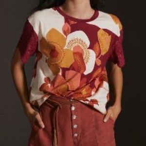 NWT TINY JEANINE EYELET EMBROIDERED TEE . It says xxs but can wear xs